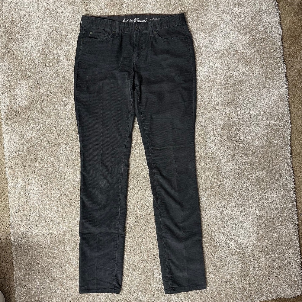 Eddie Bauer Truly Straight Women's Fine Whale Corduroy Jeans Sz 8L